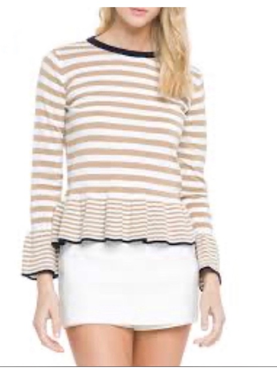Anthropologie Sweaters - Anthro English Factory Striped Peplum Sweater